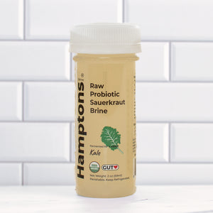 Raw Probiotic Sauerkraut Brine Gut Shots - Kale